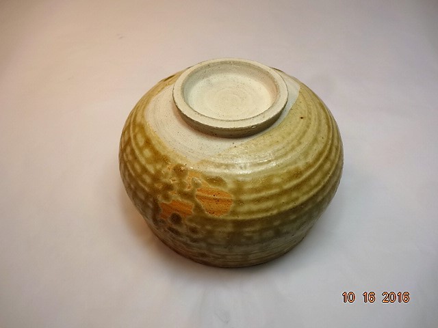 皿□古黄瀬戸 茶瓶敷 糸切り高台 敷皿お 茶道具 古美術