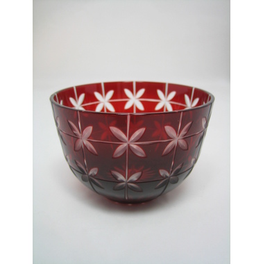 江戸切子・冷茶器・矢筈・ 大久保 忠幸 作 茶道具・古道具・古美術