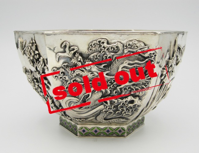 江戸明治時代 獅子図金具 骨製キセル入れ 大玉龍図根〆 銀製キセル