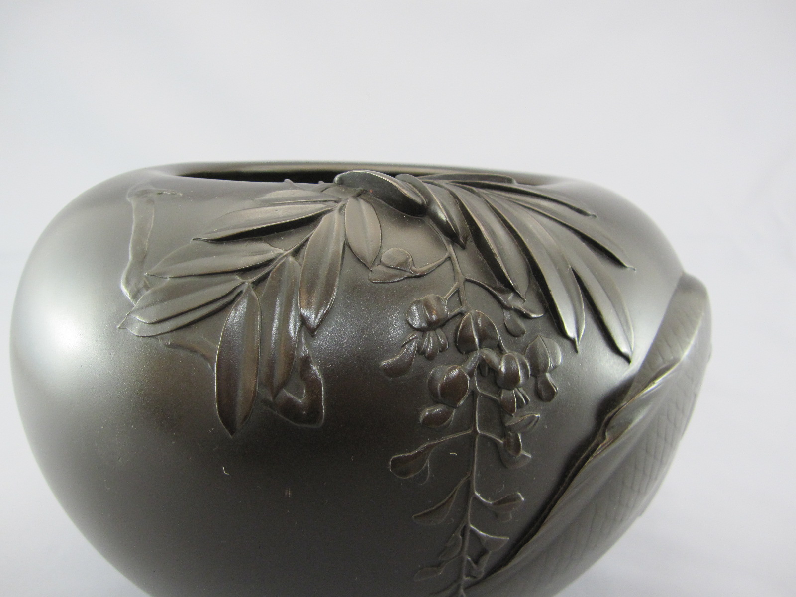 鋳銅名手】加納晴雲 象嵌 游鯉図花瓶 | 明治工芸・明治金工の販売専門