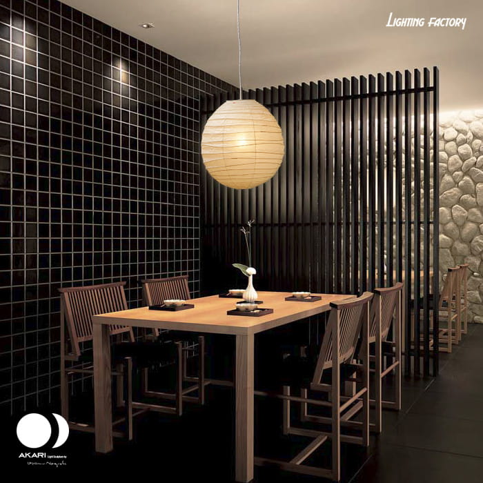 イサムノグチ AKARI 和紙ペンダントの店舗照明｜店舗空間の