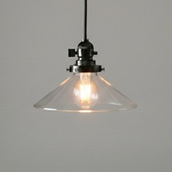 昭和レトロ ラジオソケット ペンダントライト｜クリア｜照明の