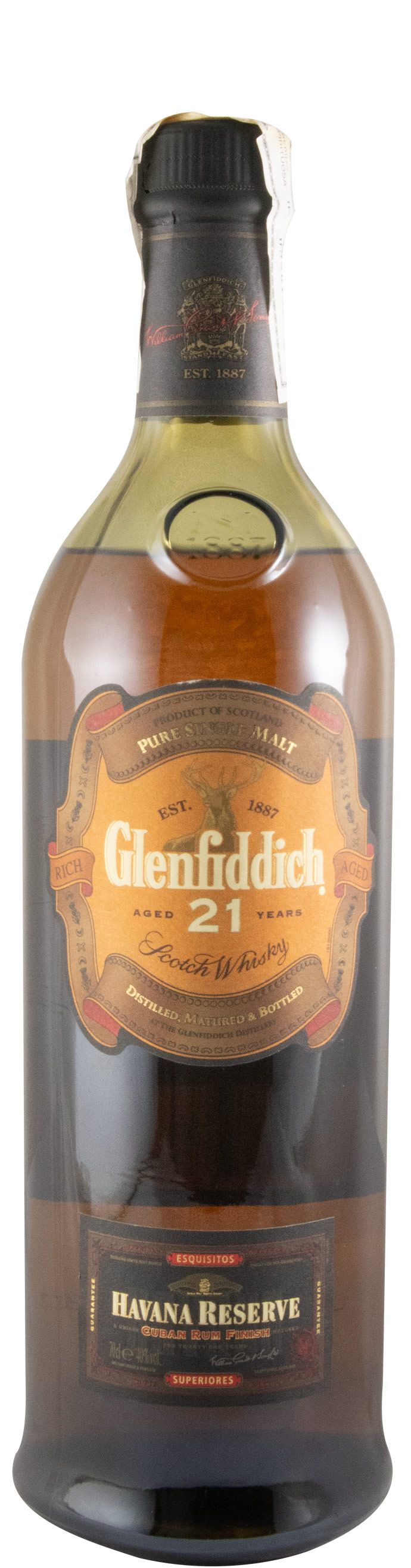 Glenfiddich Havana Reserva Rum Cask Finish 21 anos (garrafa antiga)
