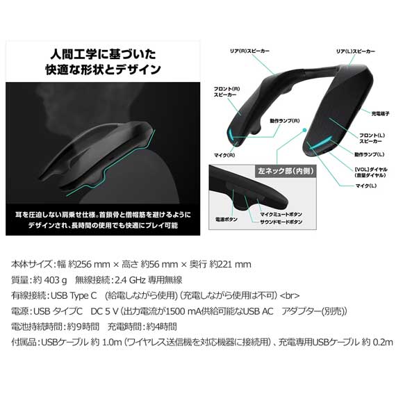 パナソニック ゲーミングネックスピーカーワイヤレスモデル【目録引換