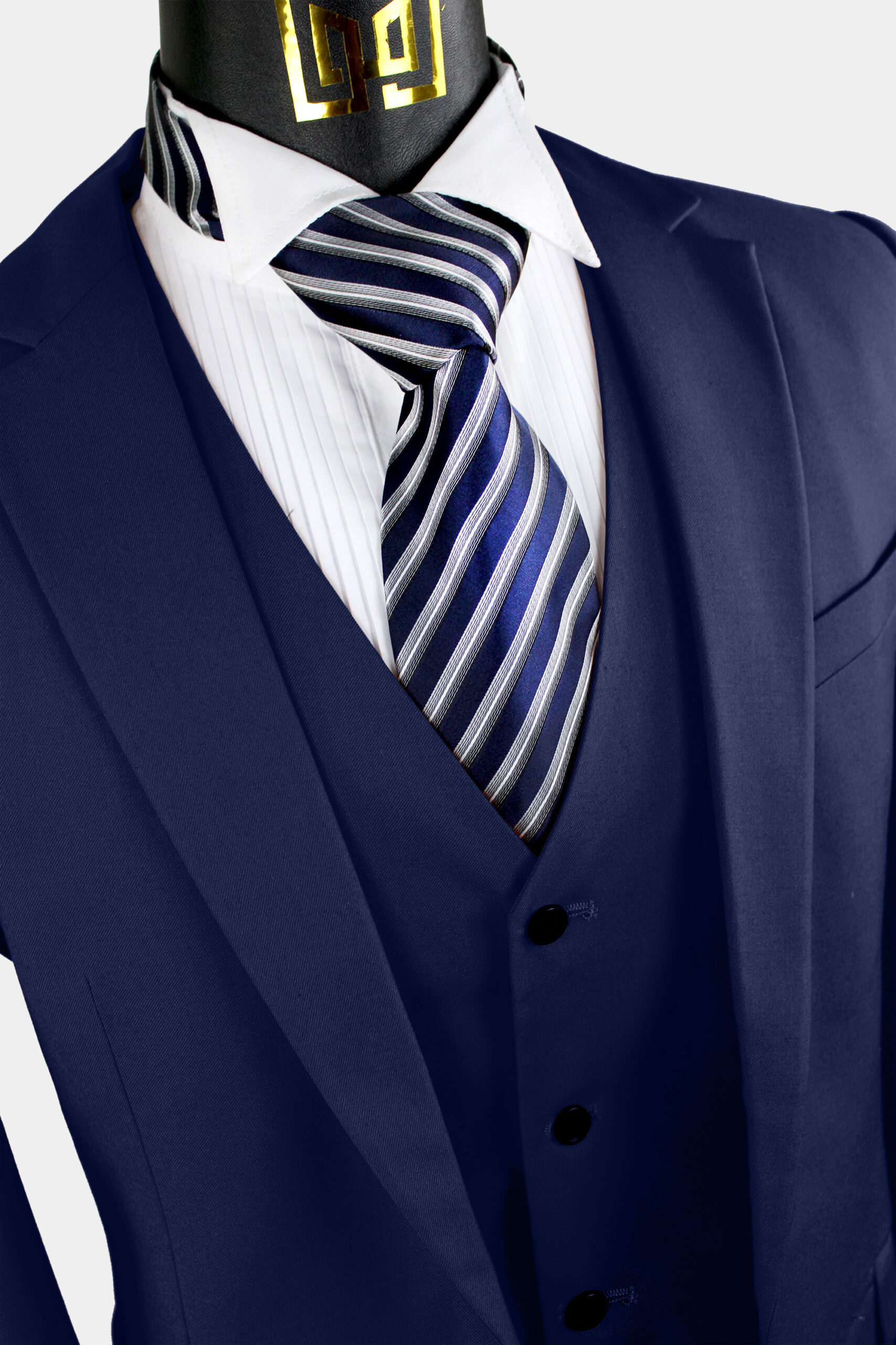 3 Piece Navy Blue Suit | Gentleman's Guru