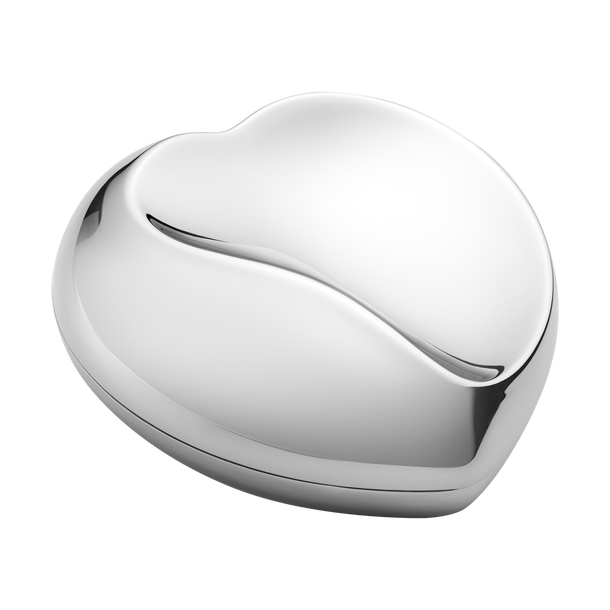 ハート（HEART）ボックス（L）、ポリッシュ仕上げのステンレススティール製