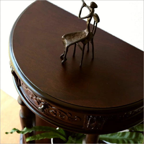 アンティーク 家具 コンソールテーブル 電話台 玄関 花台 完成品