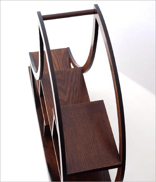 飾り棚 おしゃれ 和風 和室 床の間 月型 珍品棚 和家具 玄関 木製