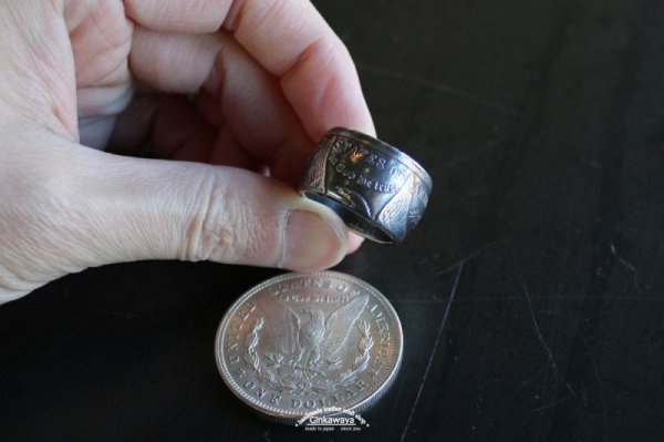 モルガンダラーコインリング 銀貨をリングに加工