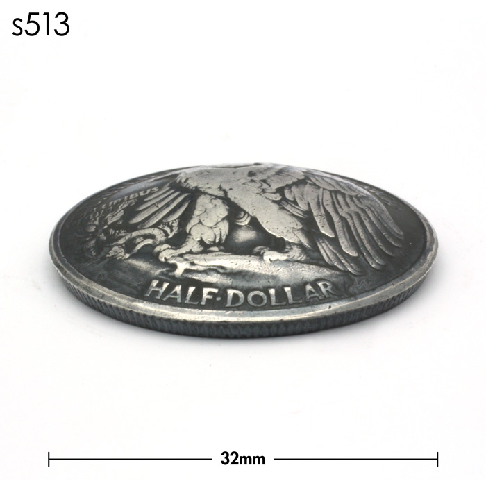 コンチョ／ウォーキングリバティ／イーグル／銀貨／直径32mm - 革製品