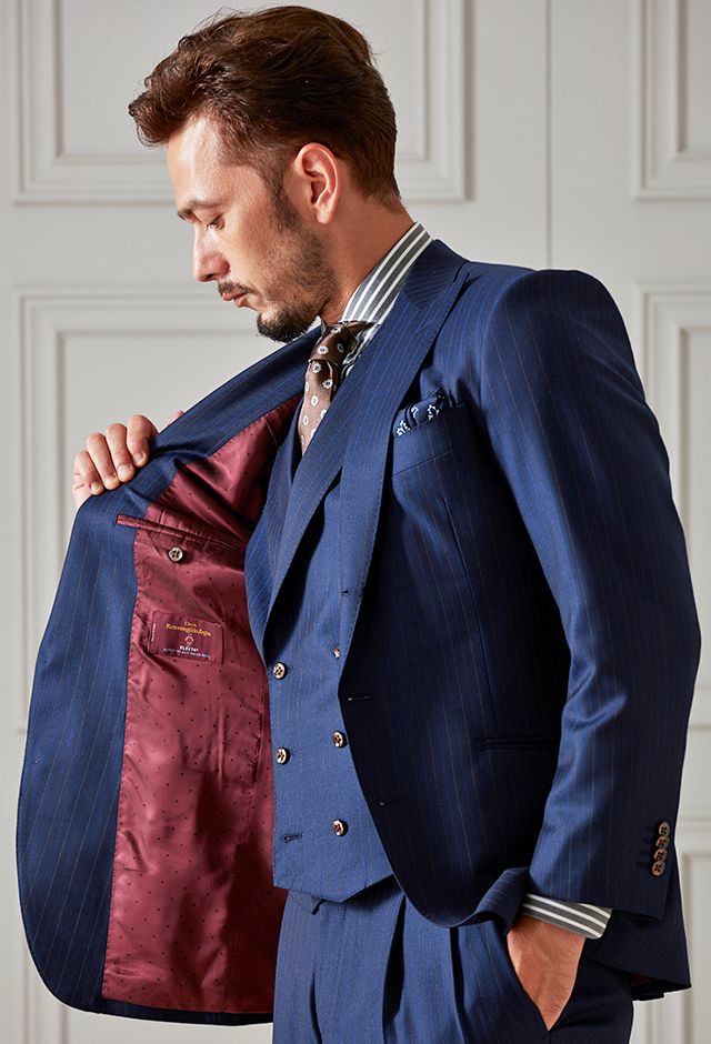 ジレ ベスト オッドベスト ウール エルメネジルドゼニア エレクタ 紺