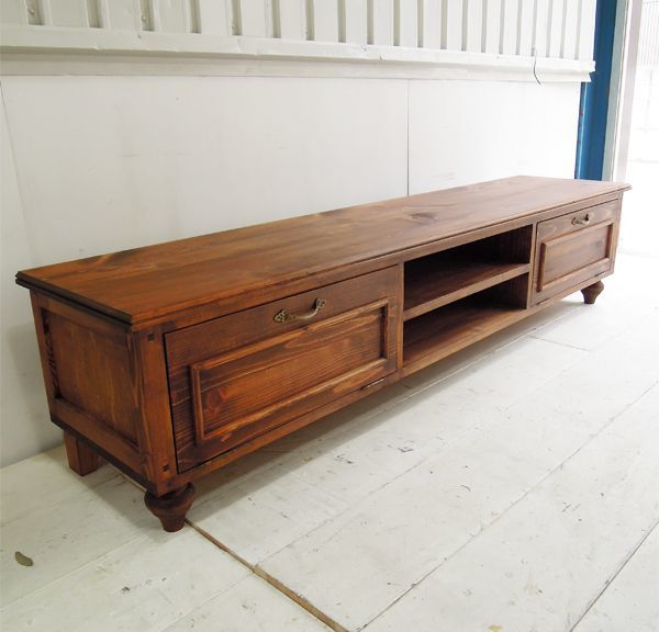 英国アンティークSCHREiBER製サイドボード/木製机テレビ台(91-180