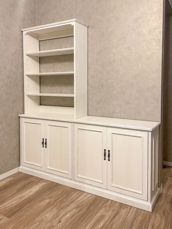 O*i様 木製カントリーシェルフ訳ありホワイトシャビーアンティーク壁掛