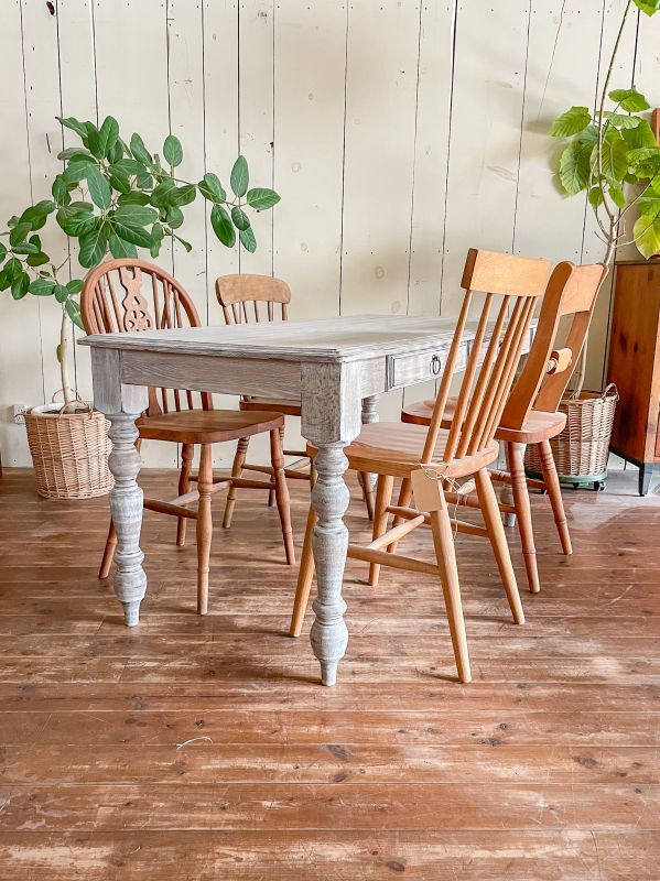 フランスアンティーク調シャビーシックダイニングテーブルW1400@大阪東京