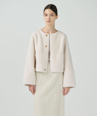 ノーカラーフェイクムートンジャケット / GRACE CONTINENTAL | GRACE