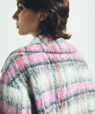 シャギーチェックピーコート / GRACE CONTINENTAL | GRACE CONTINENTAL