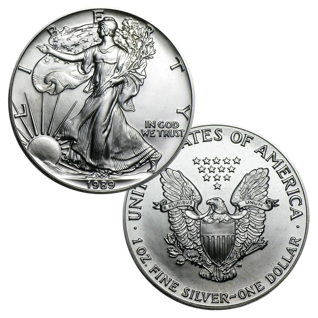 1989 $1 American Silver Eagle - .999 Fine Silver 1 Troy Ounce