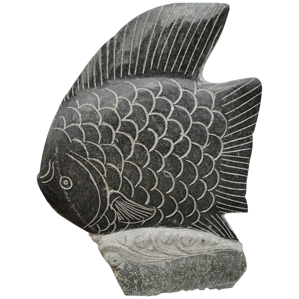 石彫刻（魚）