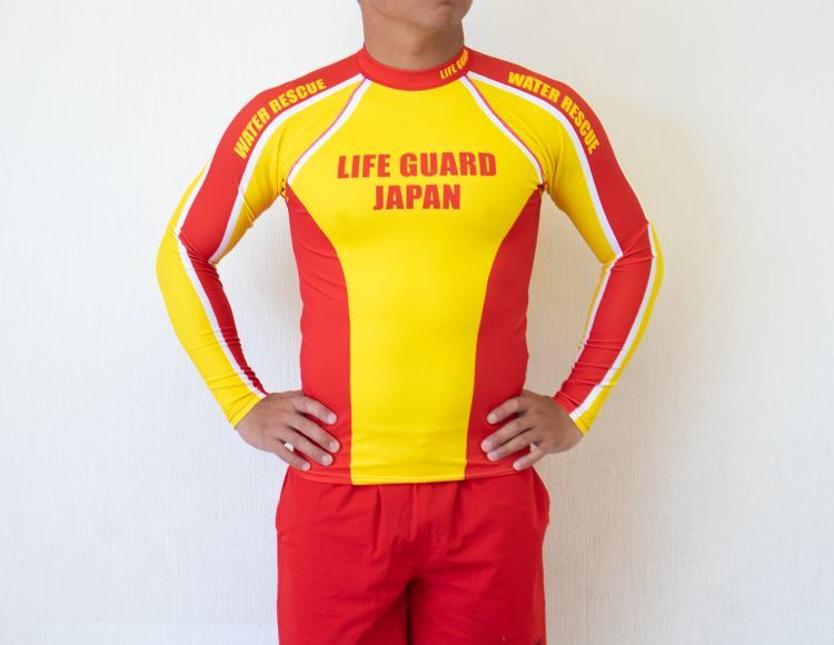 Lifesaving Japan GUARD 競泳水着 赤/黄色