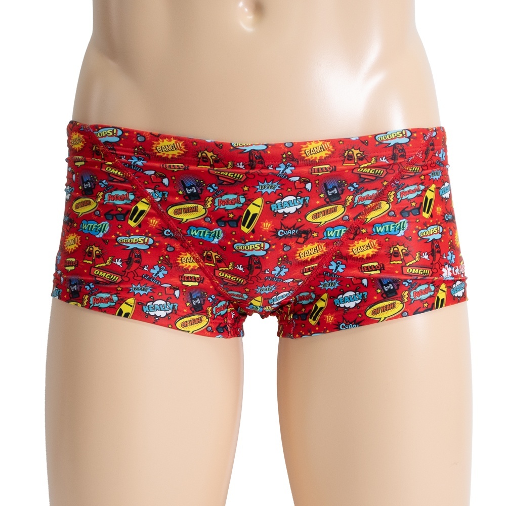 男性水着 ライフセーバーイラスト水着(ボクサー)