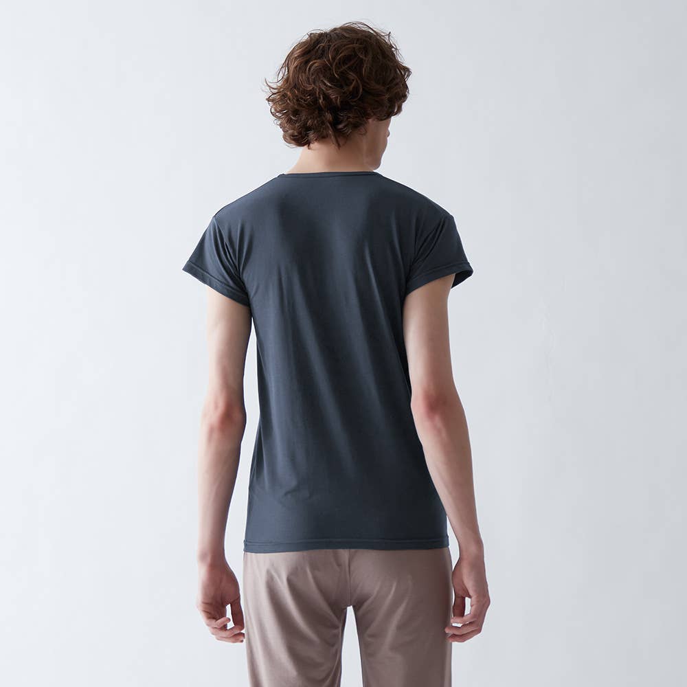 アセドロン】VネックTシャツ(汗取りパッド付き)(短袖) MCA612P :メンズ