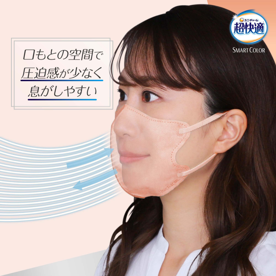 超快適マスク SMART COLOR スフレピンク ふつう｜ユニ・チャーム