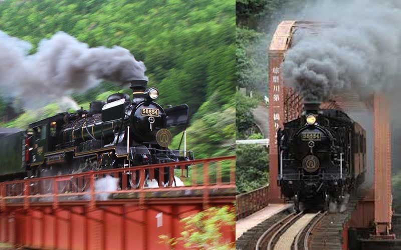 球磨川第一橋梁 鉄道橋の建設 モノクロ写真 ③ 球磨川第一