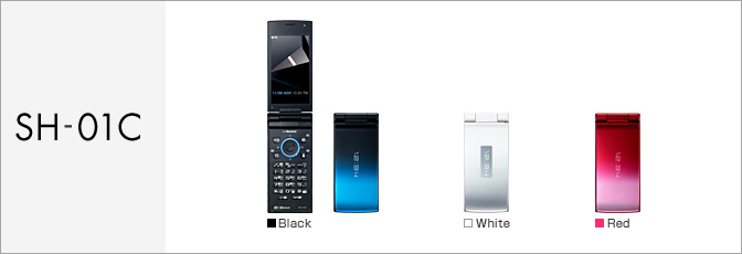 シャープ アクオス ドコモ SH-01C ブラック 携帯電話 パカパカ