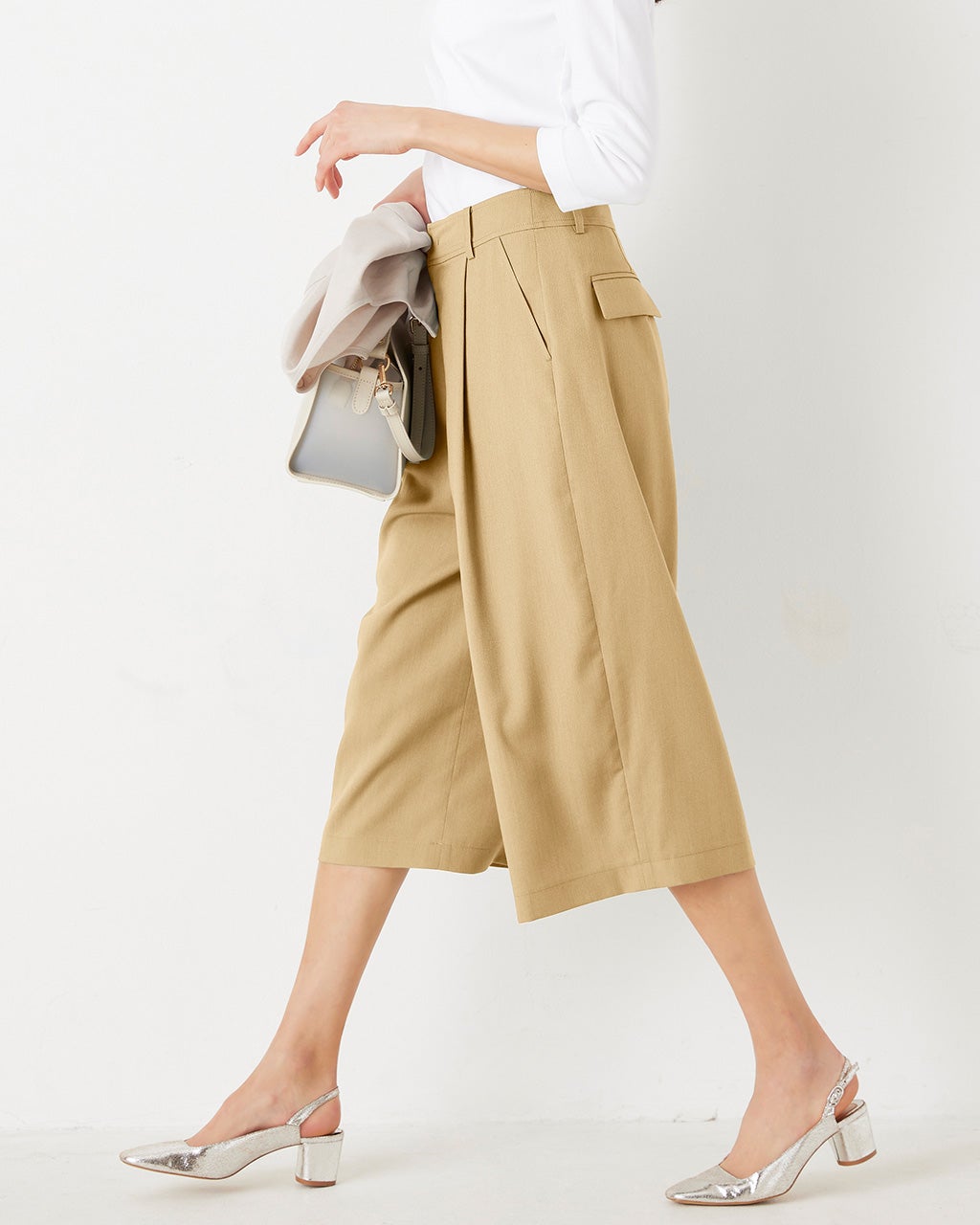 エアリーツイル・タックガウチョパンツ/DoCLASSE