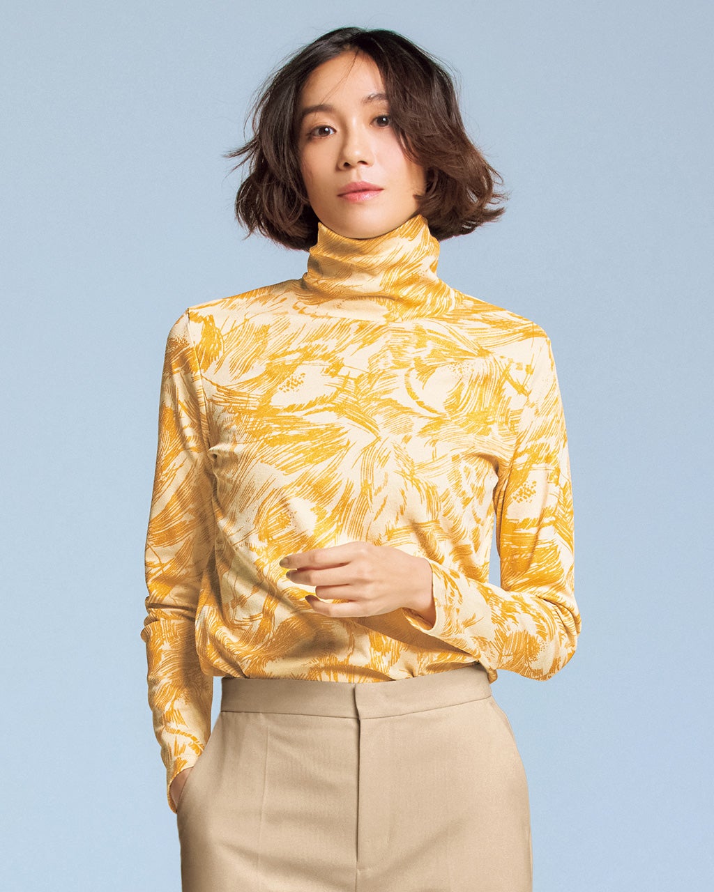 アトリエgg 雪柄長袖タートルカットソー サイズ21 新品 【公式通販】