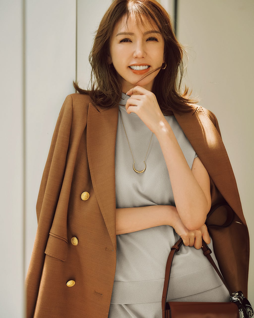 d.i.a. ダブルブレスト ジャケット 尾州産ミックスウール・ダブル