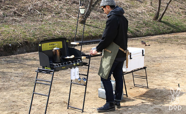 DOD テキーラキッチンレッグ、ランタンレッグ、棚板セット セット販売