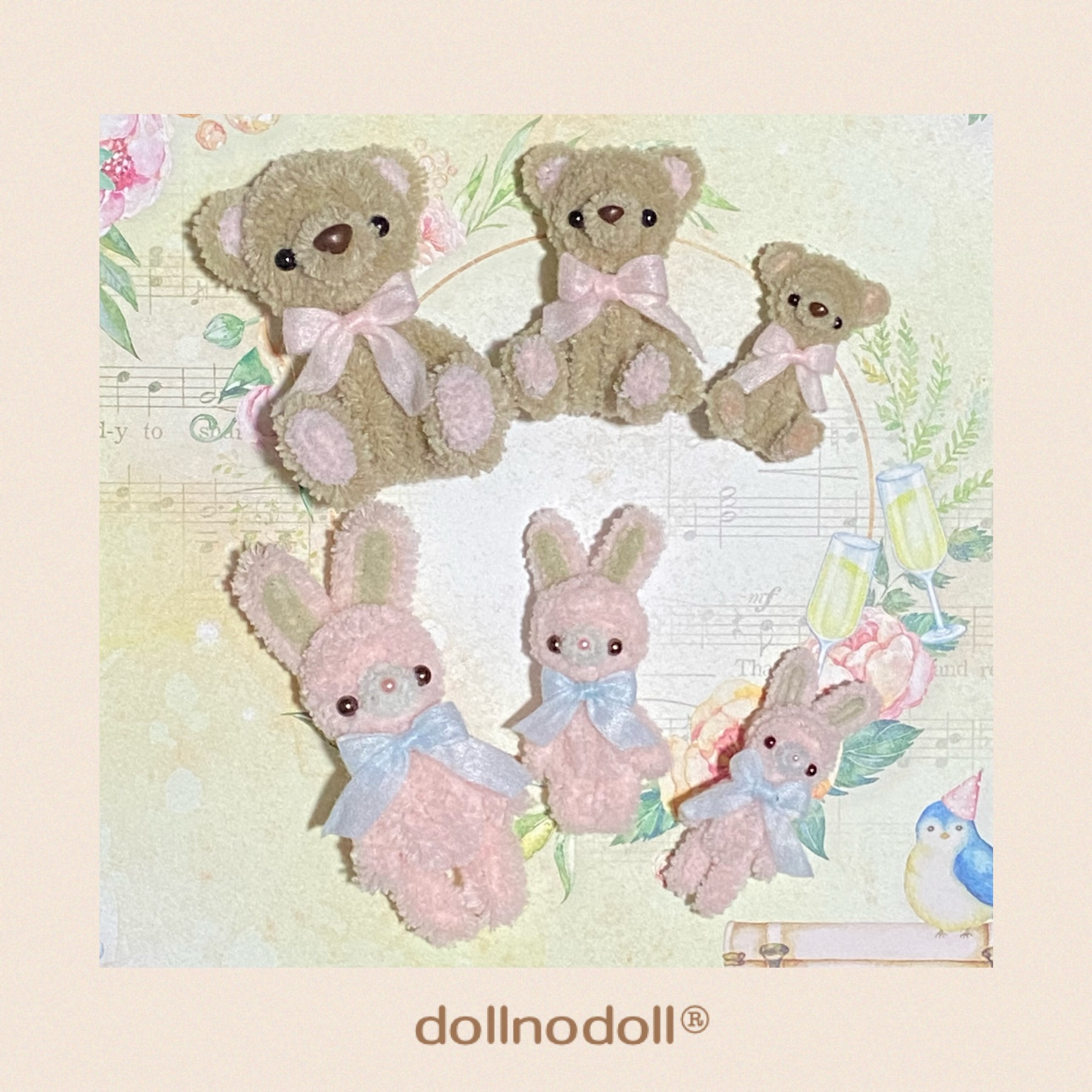 海外 アーティスト ベア うさぎ 高品質 ドール 創作 ぬいぐるみ 海外