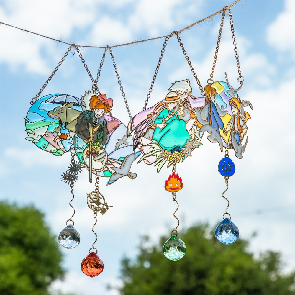 ジブリパーク サンキャッチャー 天空の城ラピュタ ハウルの動く城 2点