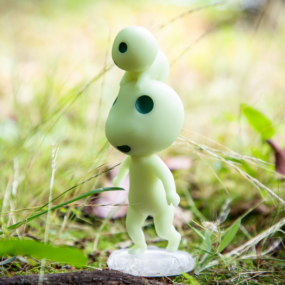 廃盤・レア品]もののけ姫・コダマ(木霊)立つ 蛍光、蓄光3体セット