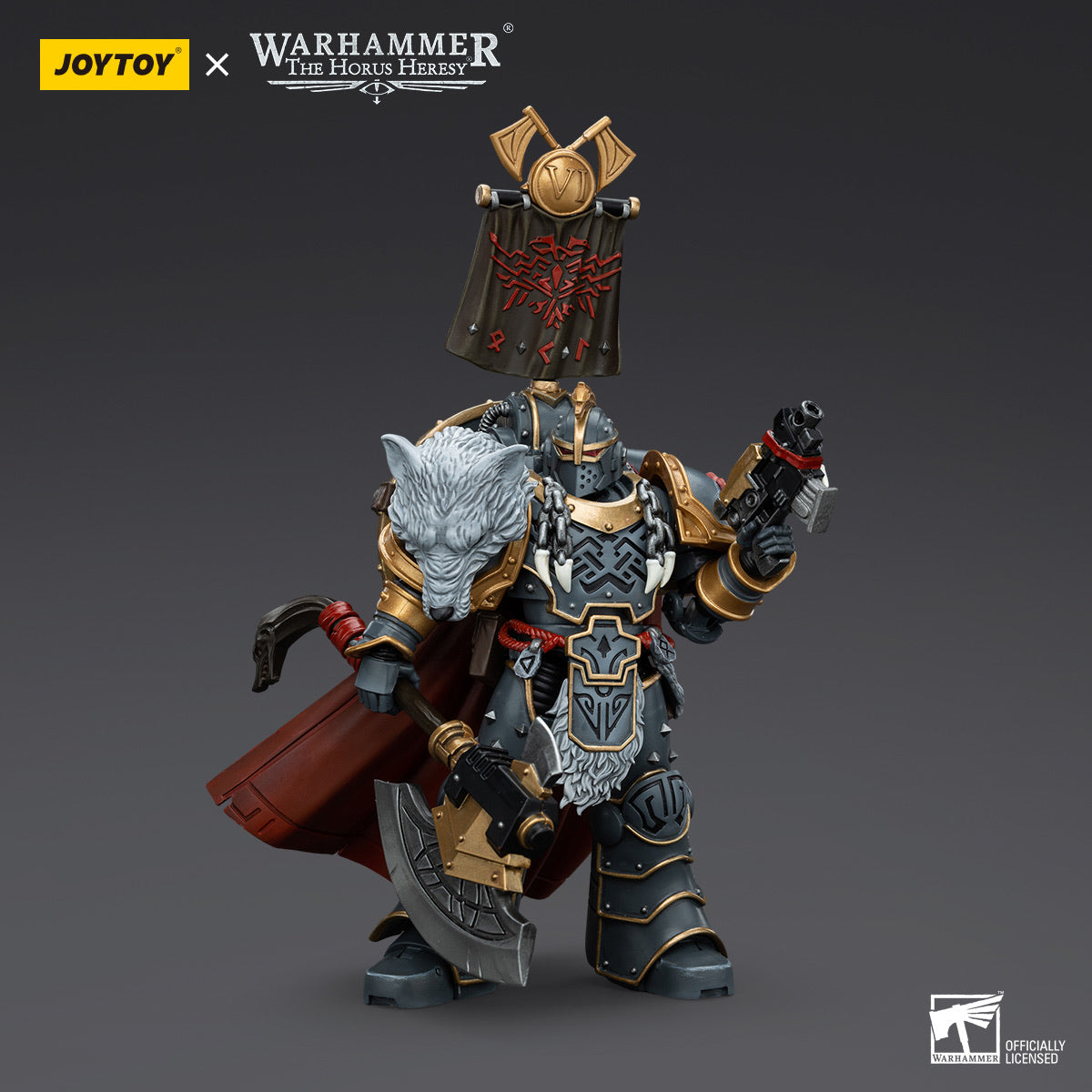 JoyToy Warhammer Space Wolves Legion Praetor with Power Axe and