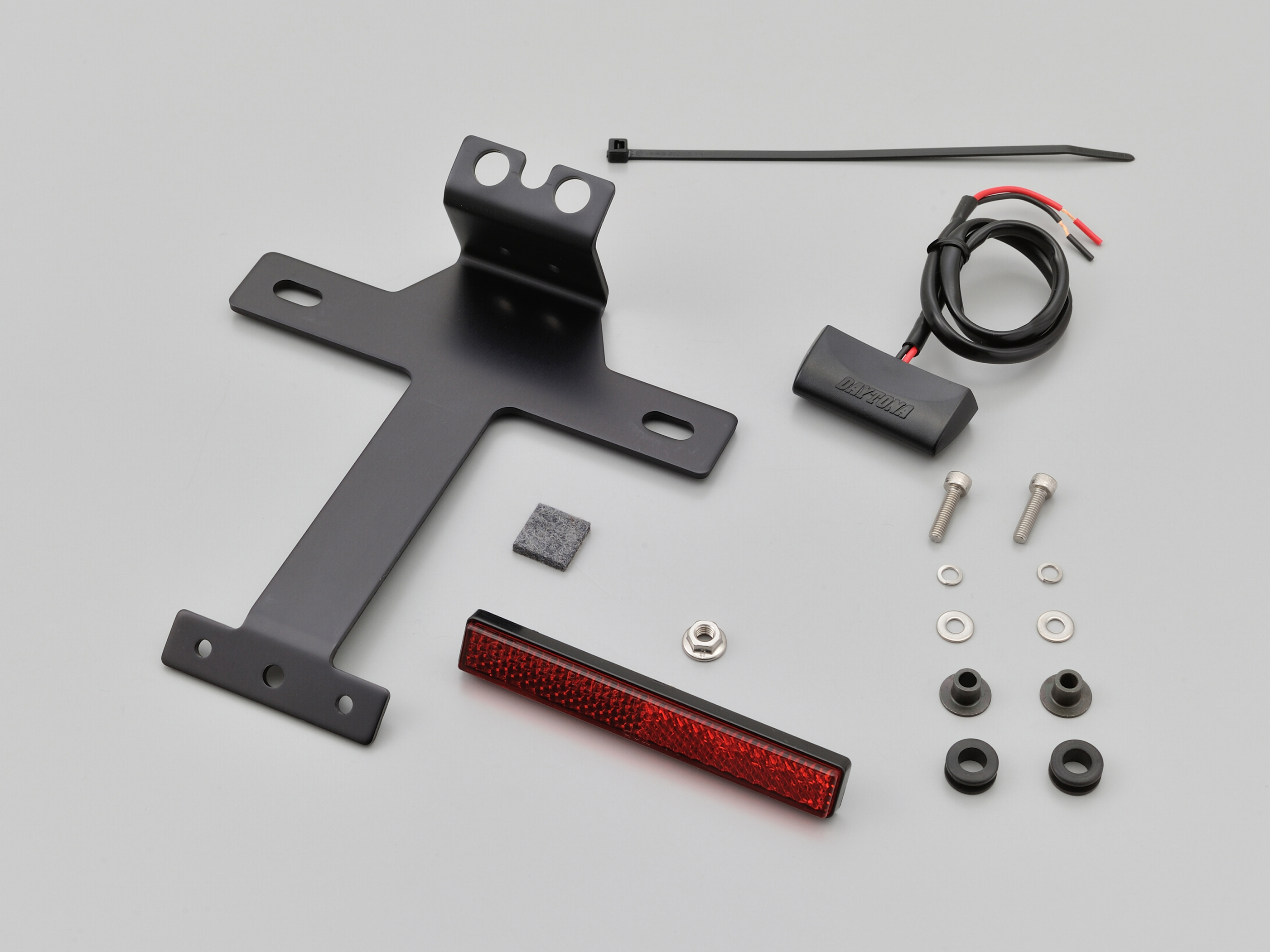 LEDライセンスランプSC2 ステー＆スリムリフレクター ナンバー角度