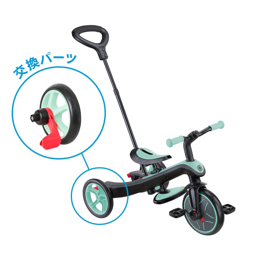 エクスプローラートライク3in1 & 4in1用 】後輪（右）/レッド(旧