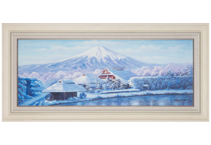 油彩画 田中一村 「 アダンの木」サイン F6 額装済み 肉筆手描き 油彩