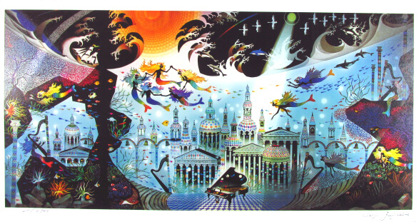 藤城清治 光る海