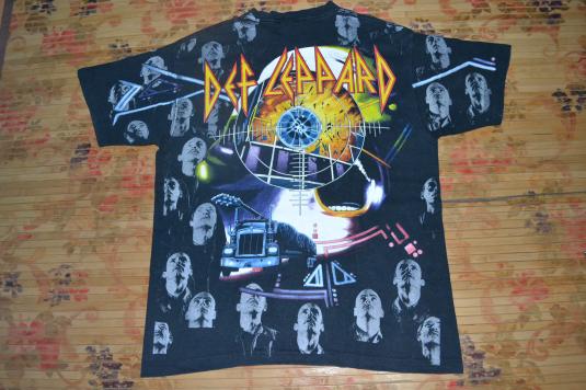 Vintage 90s DEF LEPPARD albums cover full print T-shirt | Defunkd