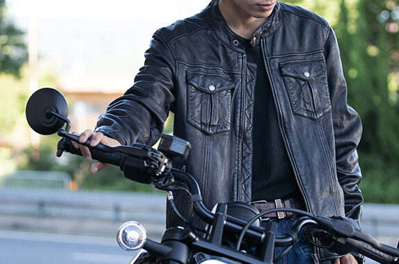 メンズ レザージャケット ECHTES LEDER◇シングルライダースジャケット