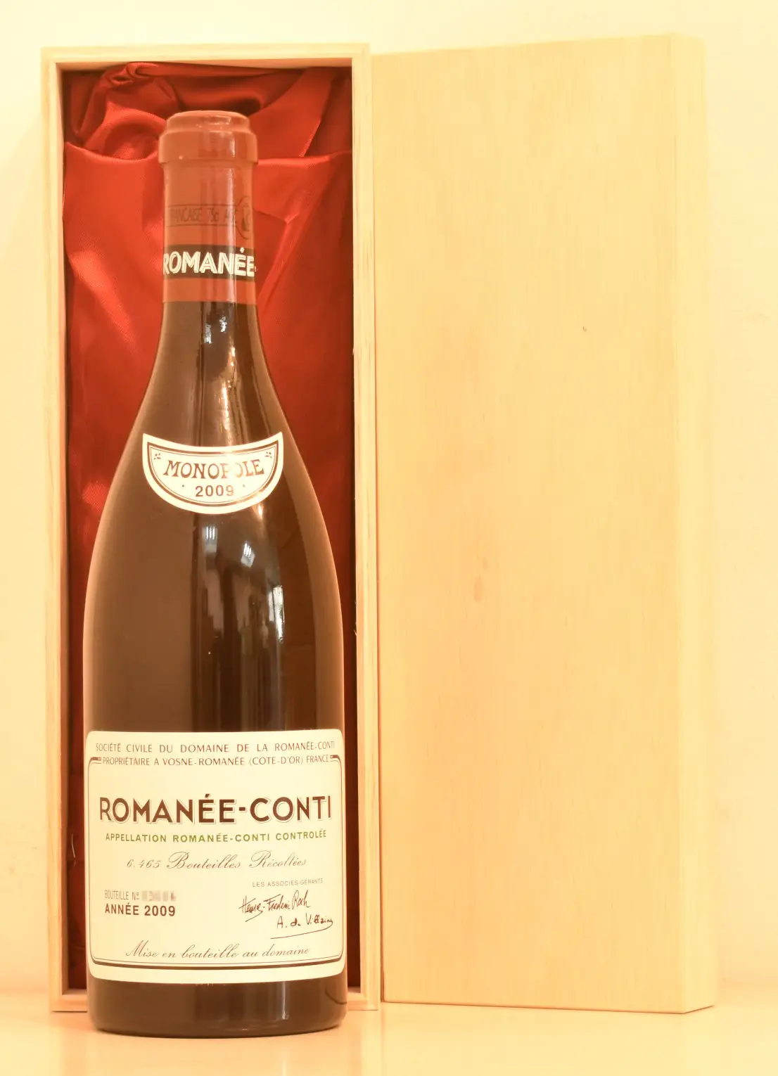 2009年 DRC ロマネ・コンティ（ファインズ輸入） 赤ワイン｜生まれ