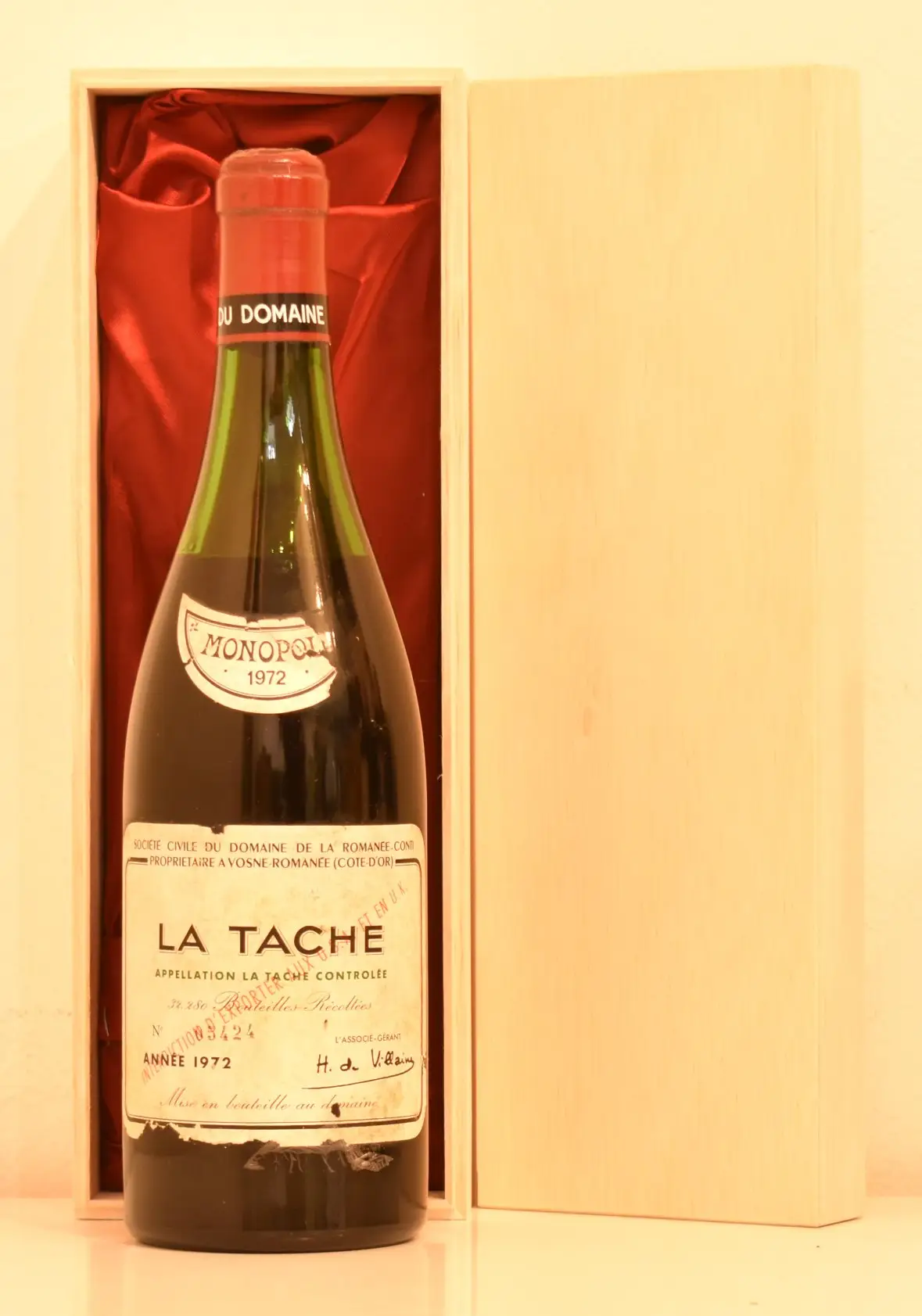 1972年 DRC ラ・ターシュ （ドメーヌ・ド・ラ・ロマネ・コンティ