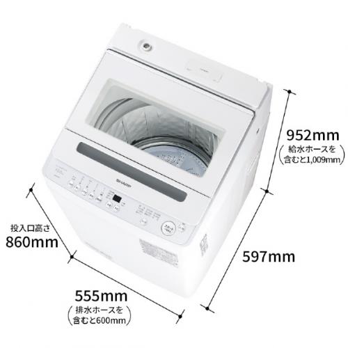 デンキチWeb / シャープ SHARP 全自動洗濯機 洗濯10kg ホワイト系 ES