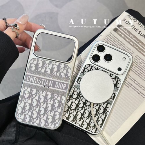 極美品 箱袋付き ディオール カナージュ iPhone13Pro ケース 黒 革