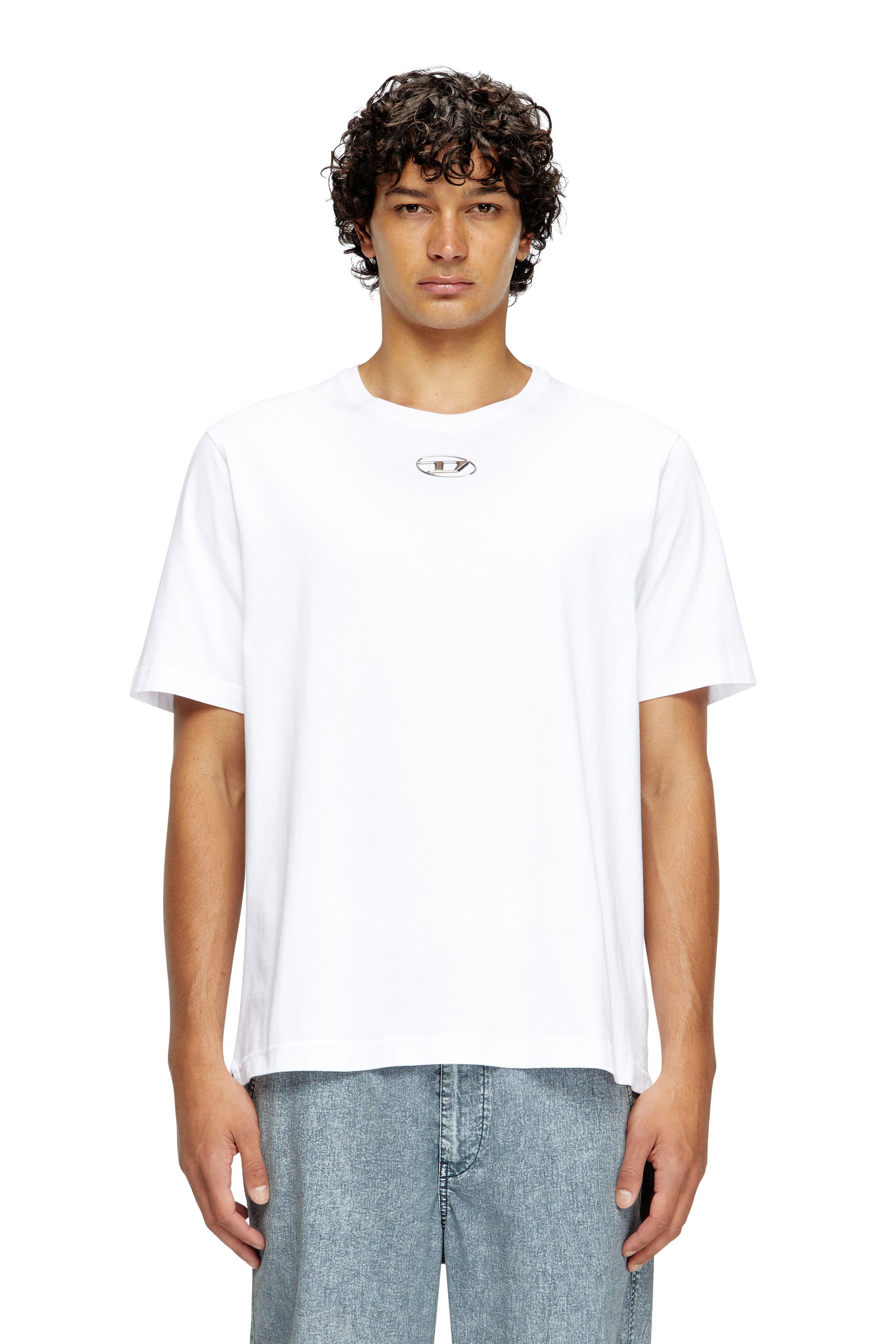 T-JUST-OD TシャツロゴオーバルD｜ホワイト｜メンズ｜DIESEL