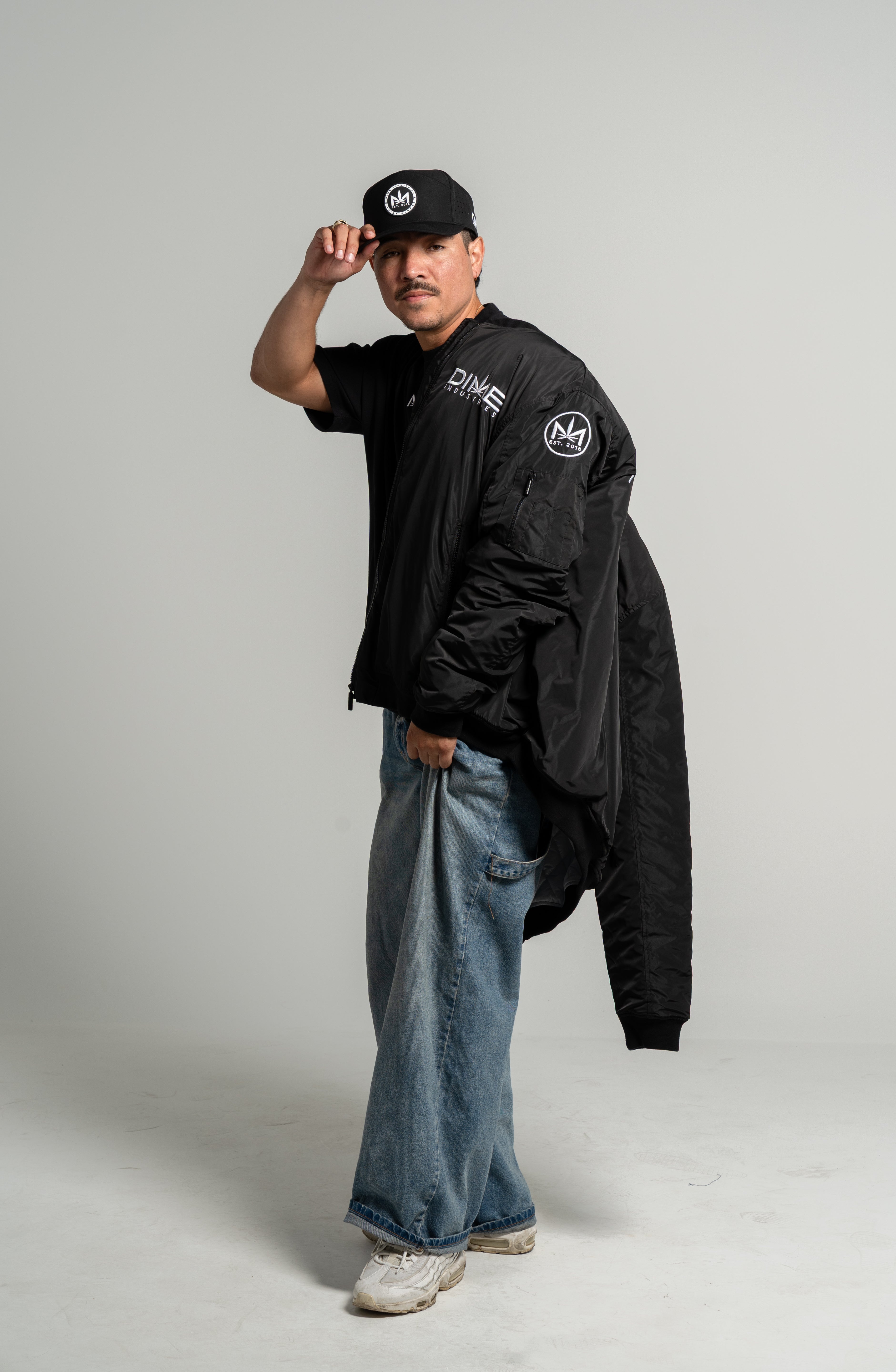 DIME Bomber Jacket – Black Zip-Up Streetwear Jacket – Dime Merch
