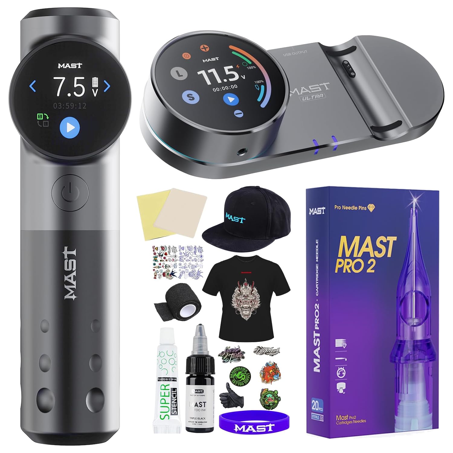 Mast Archer Ultra Tattoo Gun Machine Kit – DRAGONHAWK