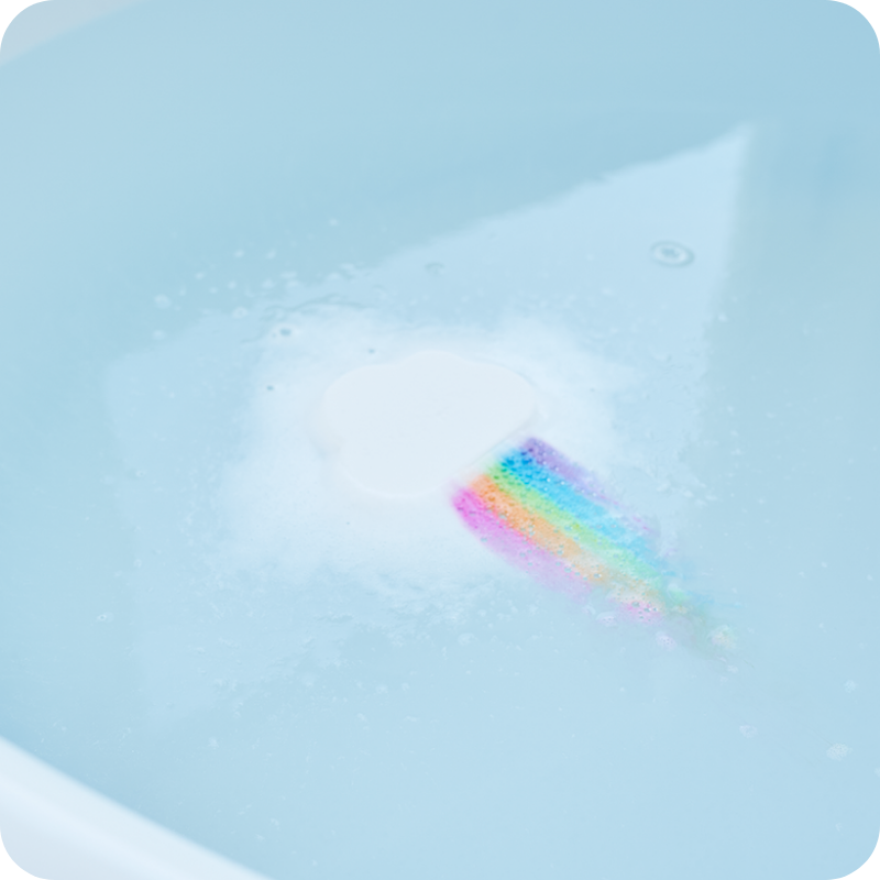 虹が出てくる入浴剤Rainbombでフォトジェニックなバスタイムを